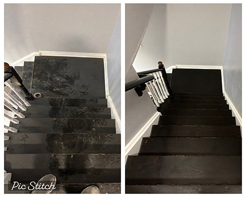 Before and After Floor Cleaning Image Freedom Can Services